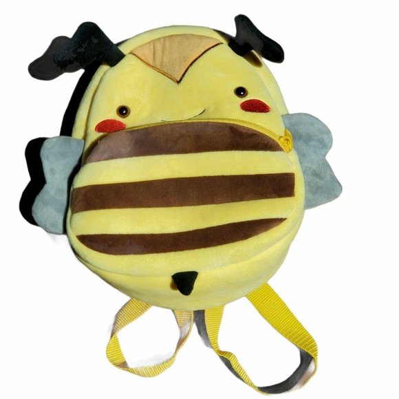 KAKOO Backpack Bee Yellow Children Plush Bag 11"l - Picture 10 of 11